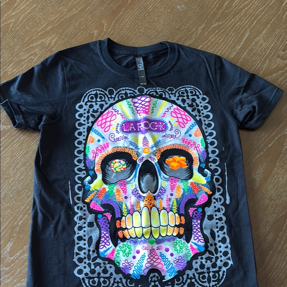 La Roca Black Skull Graphic T-Shirt